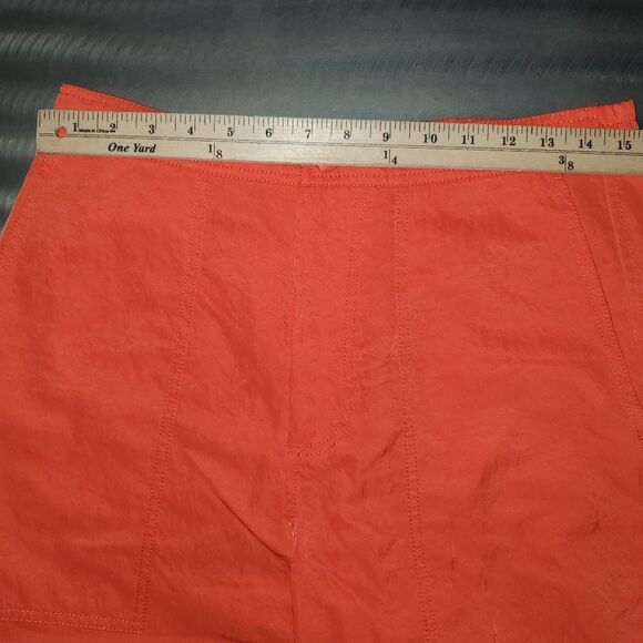 Anthropologie Stella Nova Quinn Utility Pants Orange Relaxed Fit Nylon Medium - Picture 9 of 16